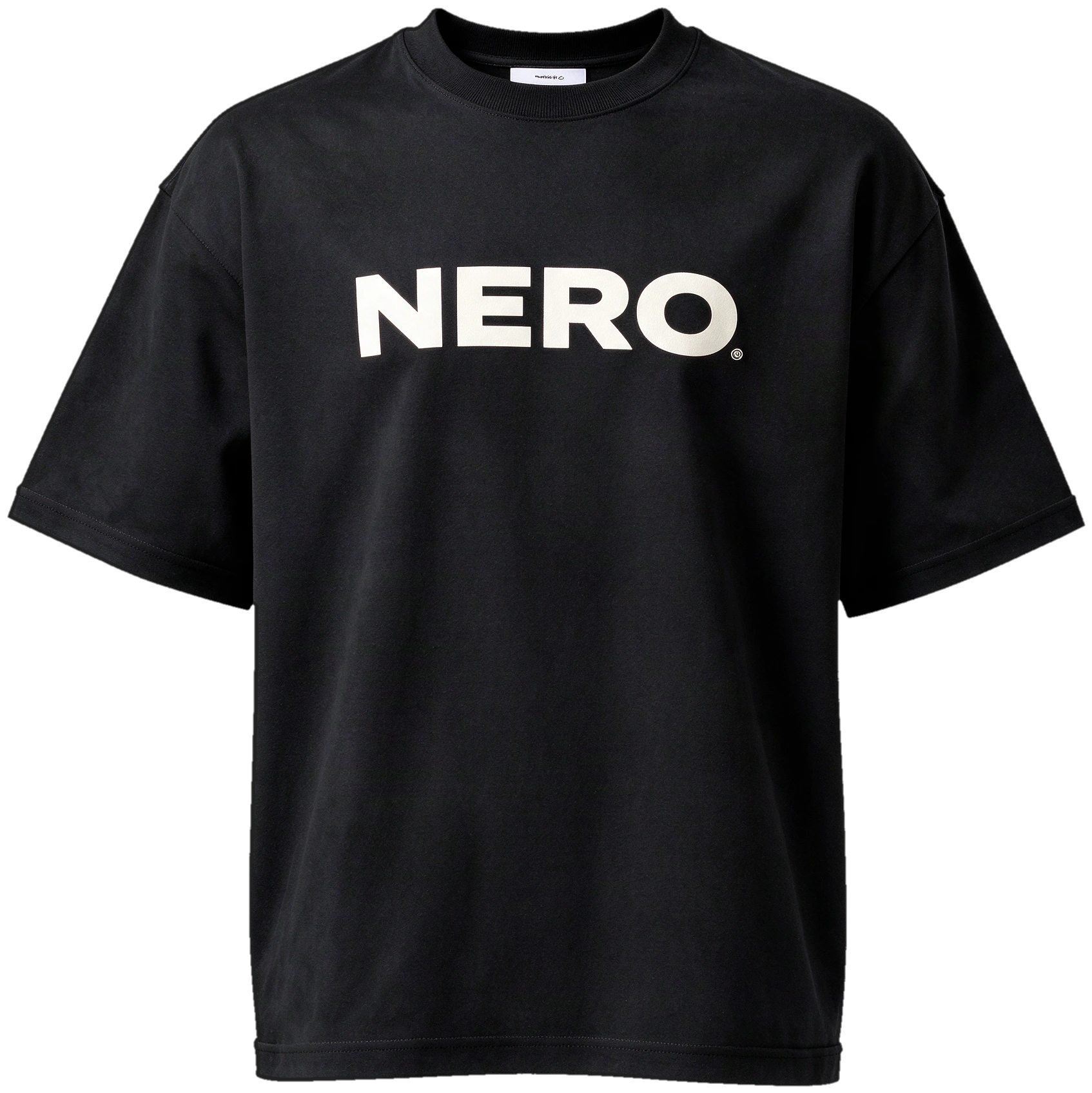 Shade Tee in black, front view